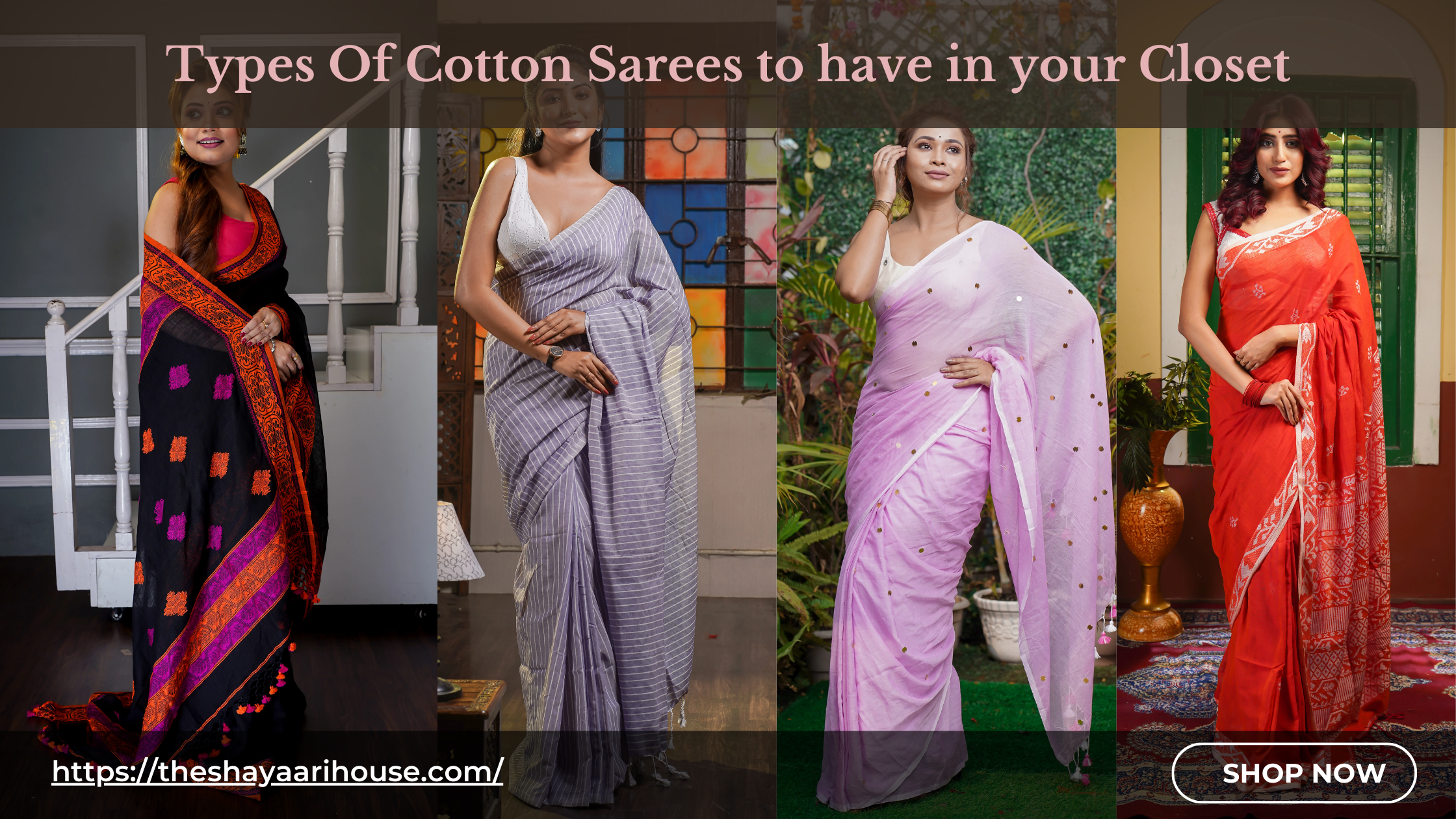 4 Types Of Cotton Sarees to have in your Closet