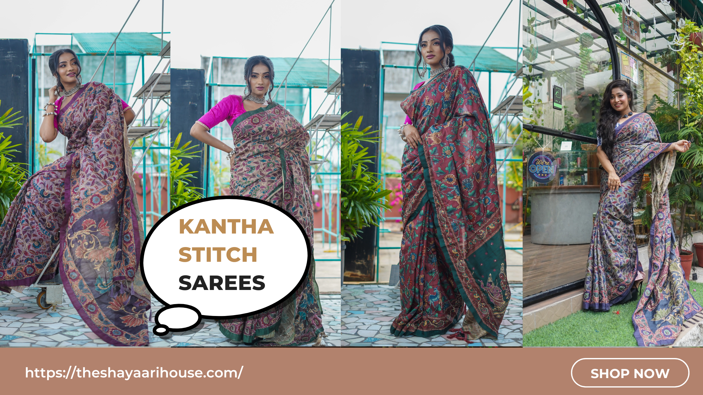 Buy 4 Unique Drapes of Kantha Stitch Sarees for 2025