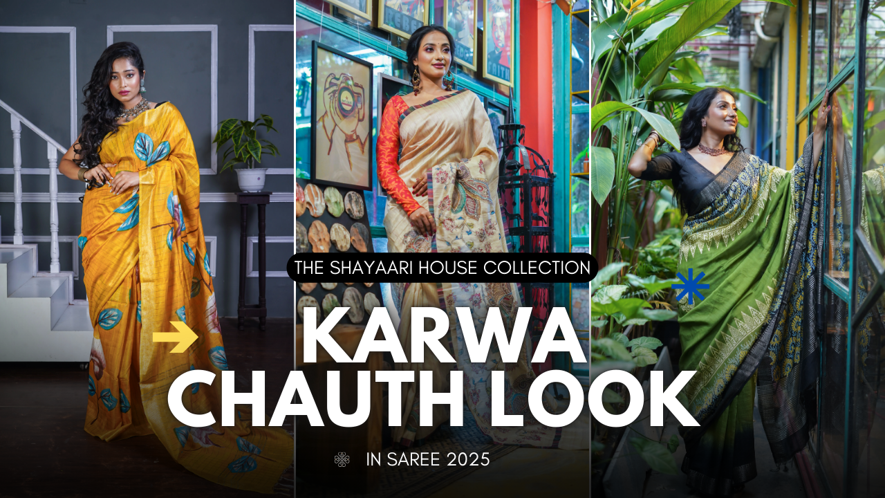 Karwa Chauth Look in Saree 2025