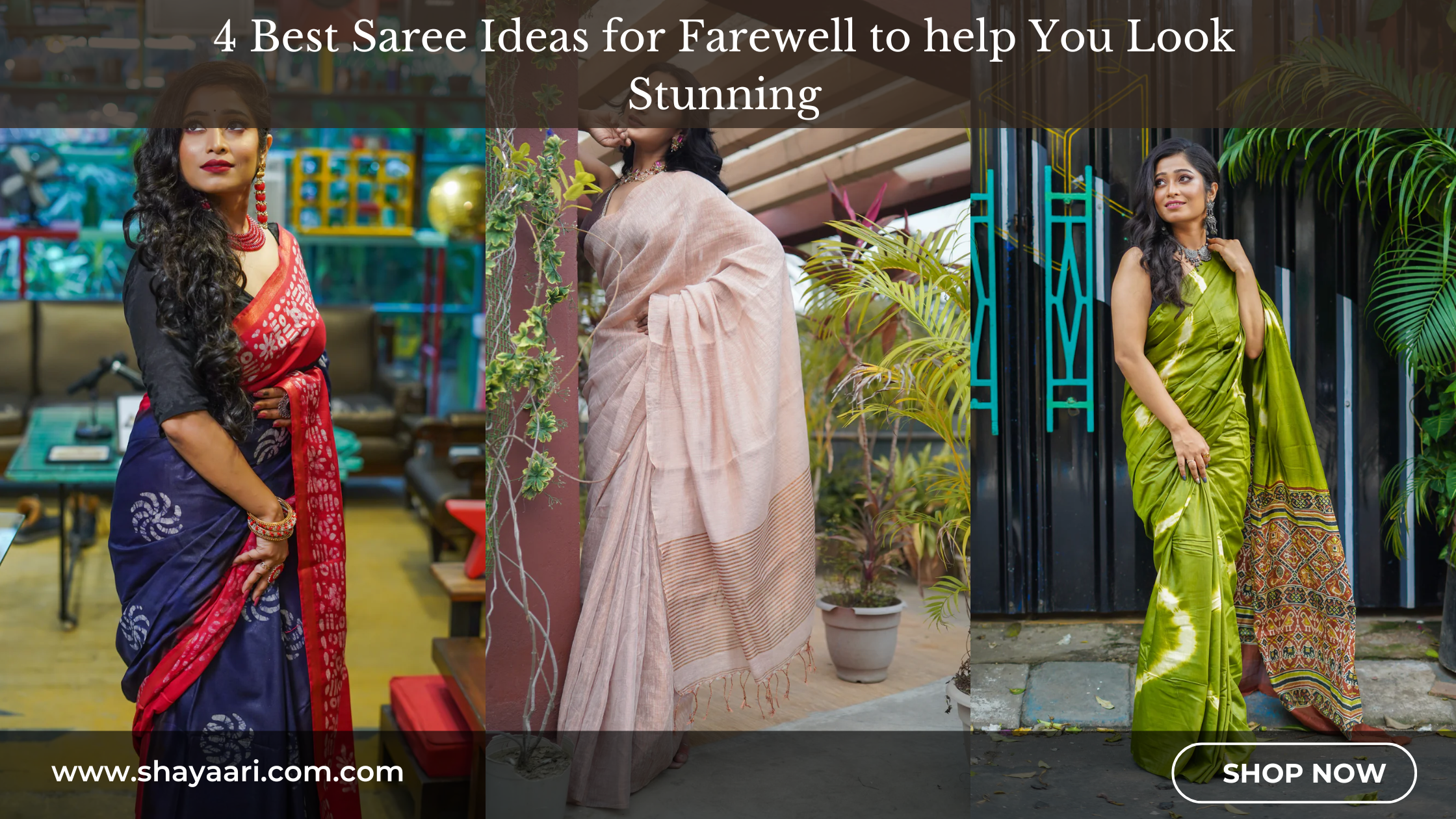 4 Best Saree Ideas for Farewell to help You Look Stunning