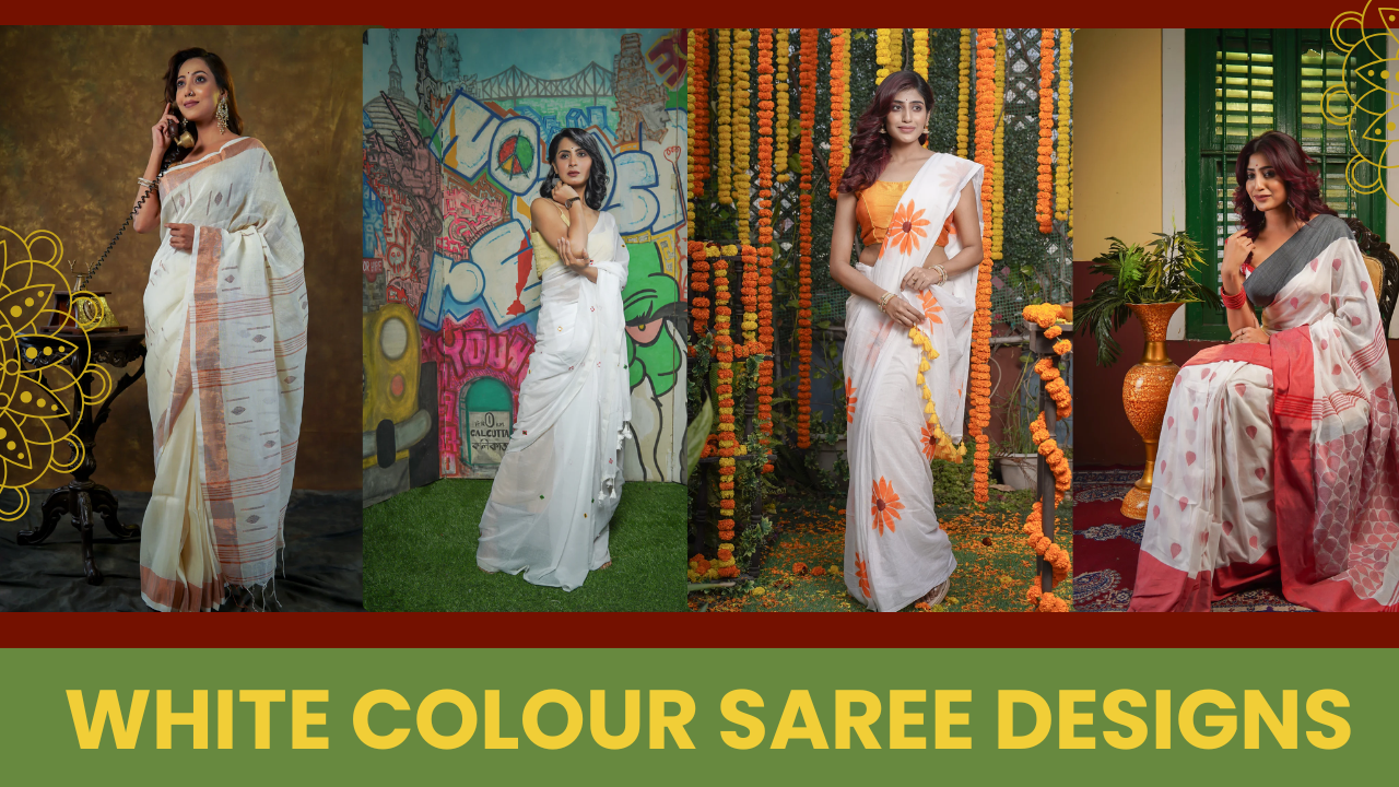 Stunning White Colour Saree Designs Perfect for Weddings