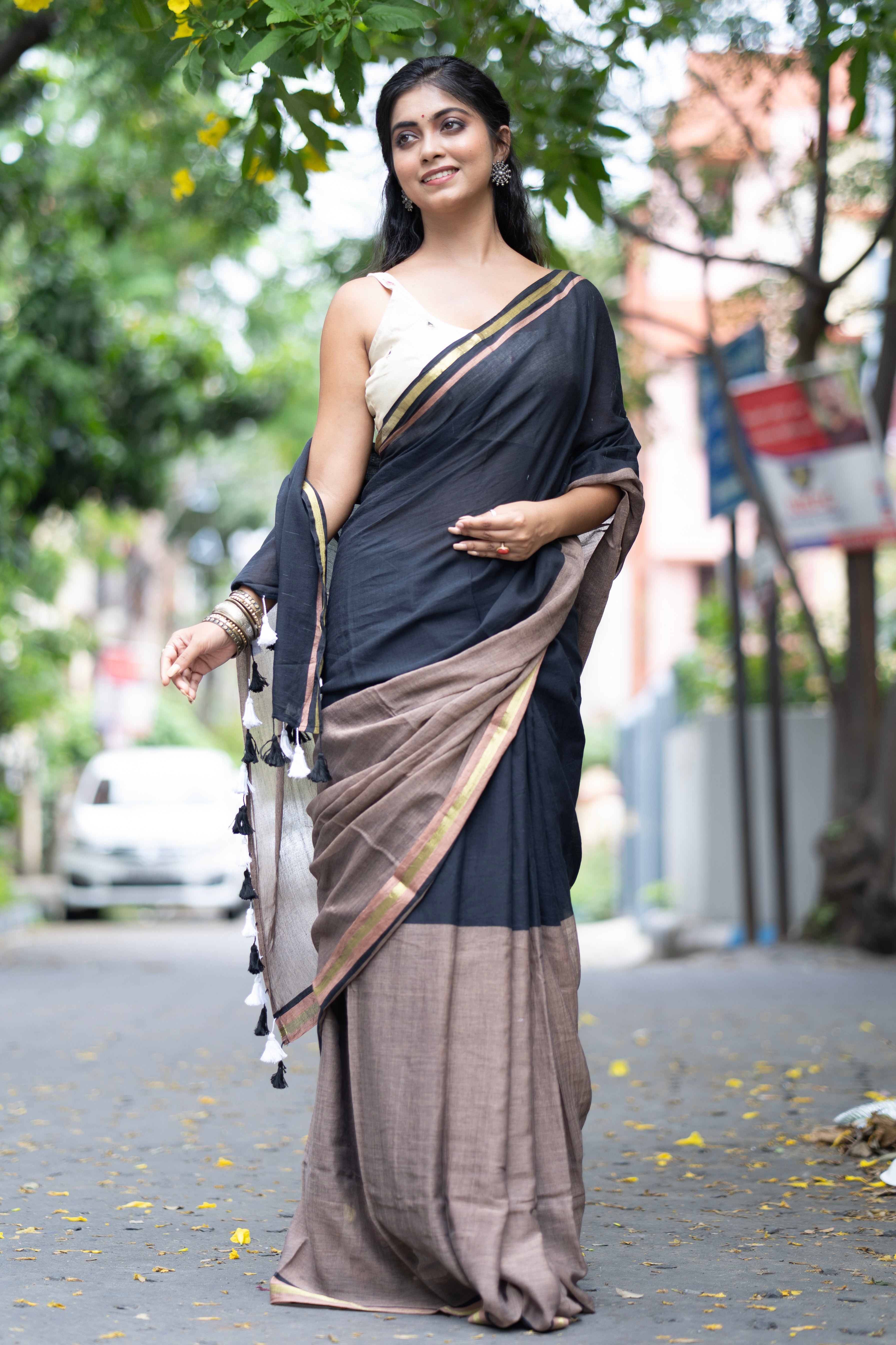 Headland Rooh Mul Mul Cotton Saree