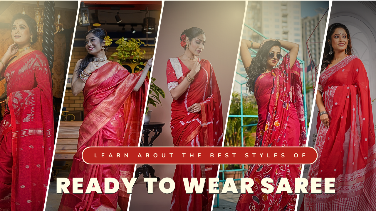 Look your Best With 5 Stunning Ready To Wear Red Saree