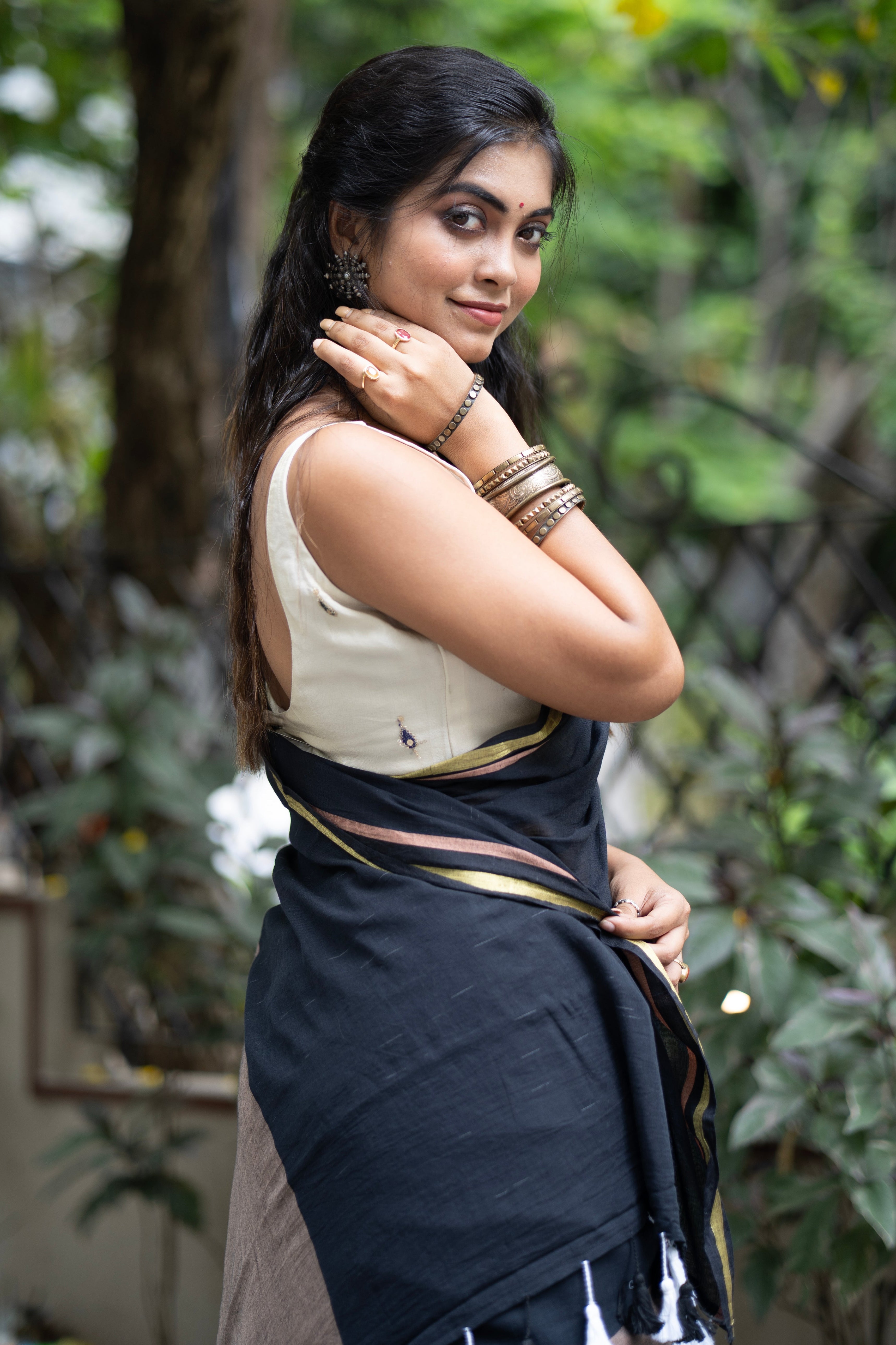 Headland Rooh Mul Mul Cotton Saree
